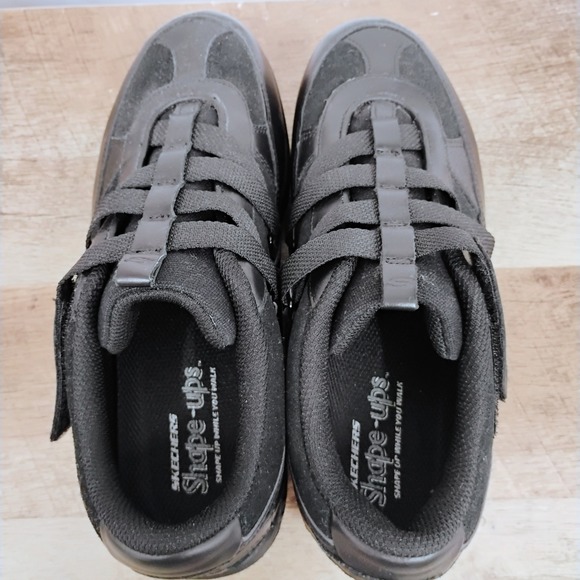 Skechers Shape Ups Fitness‎ Shoes Women's US 8 Black Leather Sneaker Walking - Picture 6 of 16